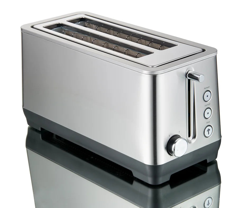 JMT-413514 Stainless Steel 2-Slice Toaster with Wide Slots for Versatile Toasting