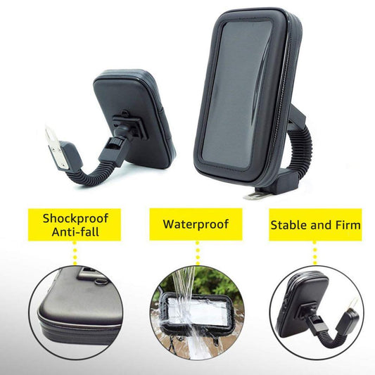 JMT-413578 Waterproof Bicycle Phone Holder for 4.7 to 6.3 Inch Smartphones with Touchscreen Access