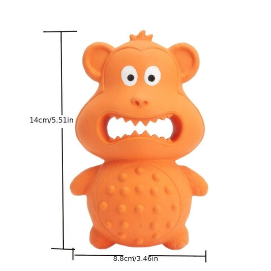 JMT-413706 Durable Rubber Dog Chew Toy for Medium to Large Breeds - Squeaky Tooth Cleaning Interactive Design