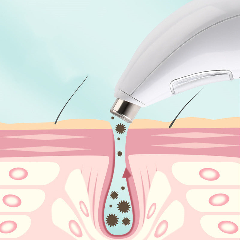 JMT-413706 White Pore Cleansing Facial Massager with Three Settings for Deep Skin Care