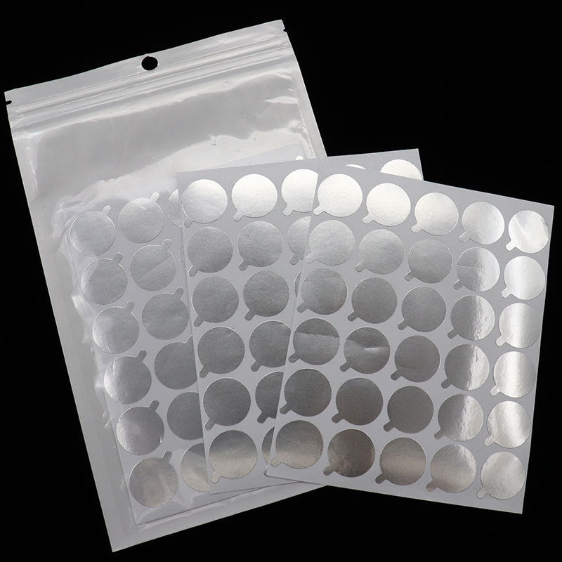 JMT-413834 Aluminum Eyelash Glue Stickers - 30 Stickers per Sheet, 10 Sheets, Diameter 2.0cm