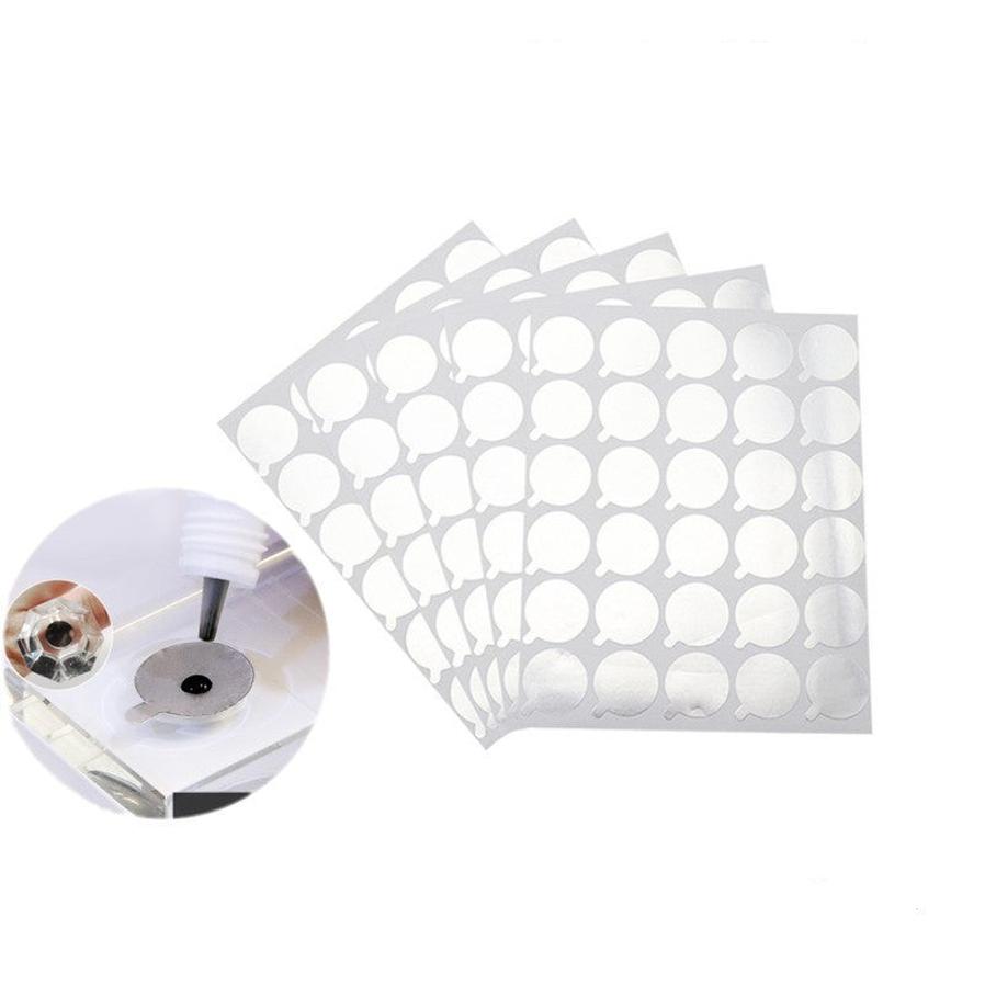 JMT-413834 Aluminum Eyelash Glue Stickers - 30 Stickers per Sheet, 10 Sheets, Diameter 2.0cm