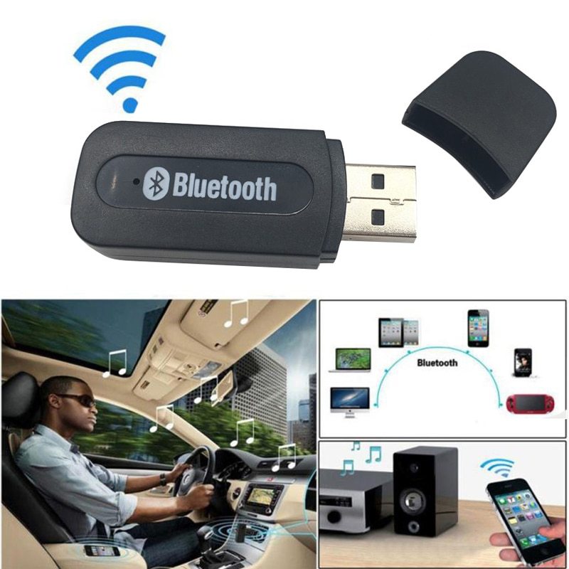 JMT-413834 Bluetooth Audio Receiver Dongle for Wireless Music Streaming - USB Adapter for Car & Speakers