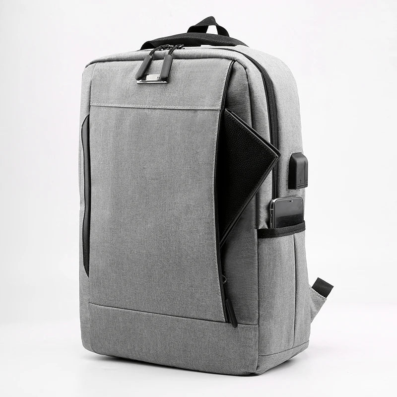 JMT-413898 Stylish Waterproof Business Laptop Backpack with USB Charging Port and Custom Logo Options