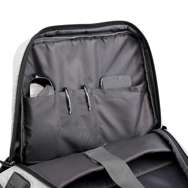 JMT-413898 Stylish Waterproof Business Laptop Backpack with USB Charging Port and Custom Logo Options