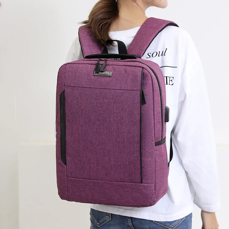 JMT-413898 Stylish Waterproof Business Laptop Backpack with USB Charging Port and Custom Logo Options