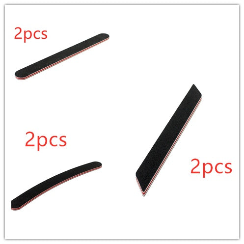 JMT-414026 Black Polished Nail File with Oblong and Curved Shapes for Perfect Nail Shaping