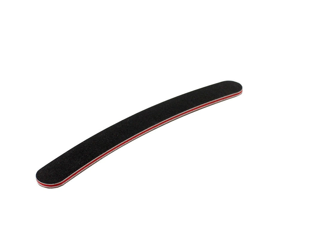 JMT-414026 Black Polished Nail File with Oblong and Curved Shapes for Perfect Nail Shaping