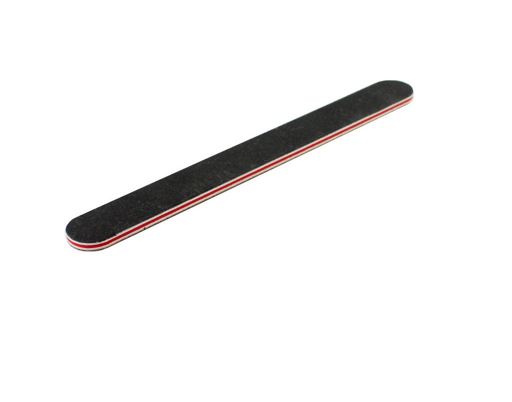 JMT-414026 Black Polished Nail File with Oblong and Curved Shapes for Perfect Nail Shaping