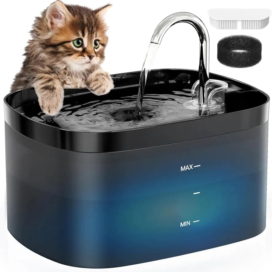 JMT-414090 Transparent 2L Automatic Pet Water Fountain for Cats and Small Dogs