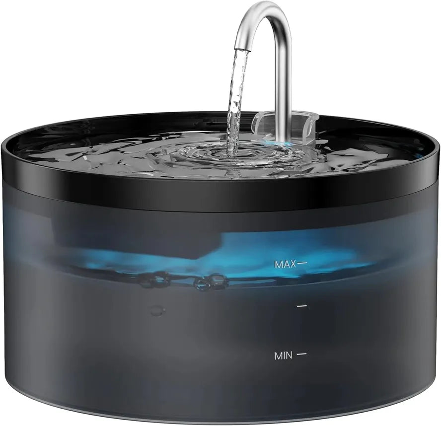 JMT-414090 Transparent 2L Automatic Pet Water Fountain for Cats and Small Dogs