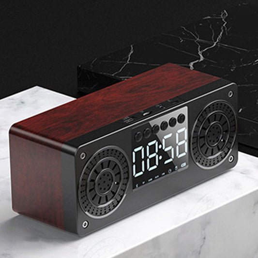 JMT-414218 Wooden Bluetooth Speaker with Retro Design and Subwoofer Functionality