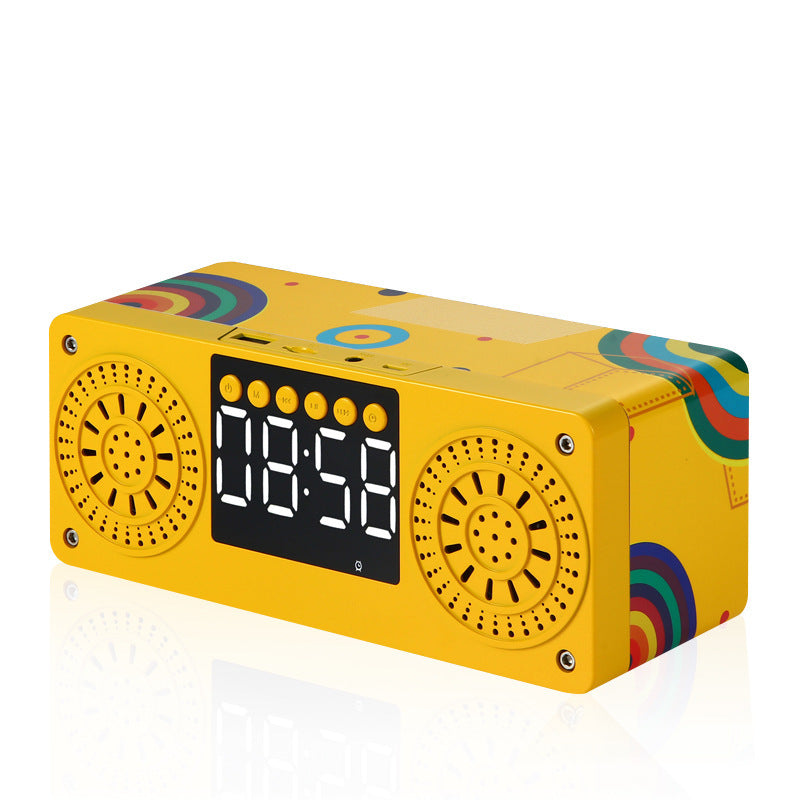 JMT-414218 Wooden Bluetooth Speaker with Retro Design and Subwoofer Functionality