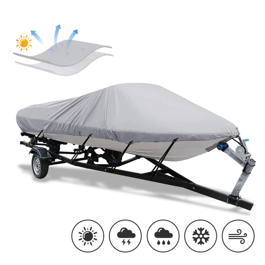 JMT-414346 Heavy Duty 600D Oxford Cloth Waterproof Marine Grade Boat Cover with Storage Bag