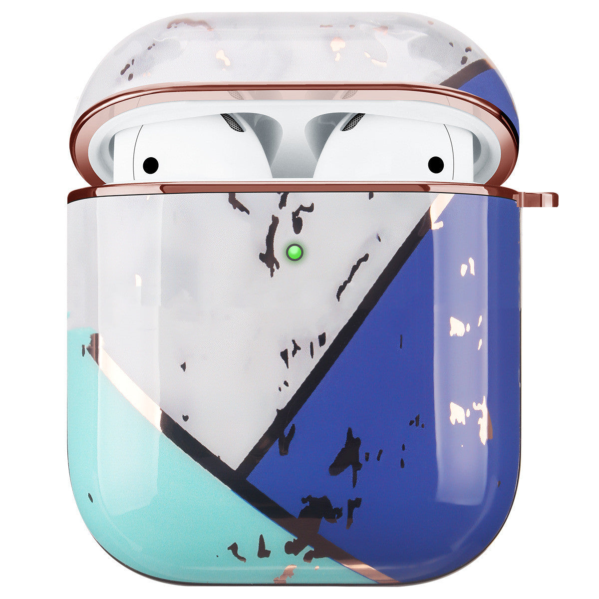 JMT-415050 Marble Hard Shell Earphone Case Compatible with AirPods 1/2 and Pro - Drop-Proof and Stain-Resistant
