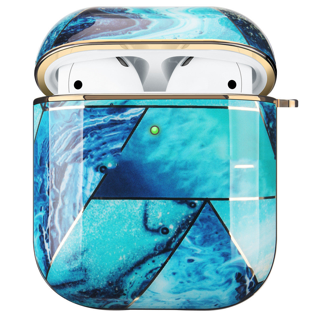 JMT-415050 Marble Hard Shell Earphone Case Compatible with AirPods 1/2 and Pro - Drop-Proof and Stain-Resistant