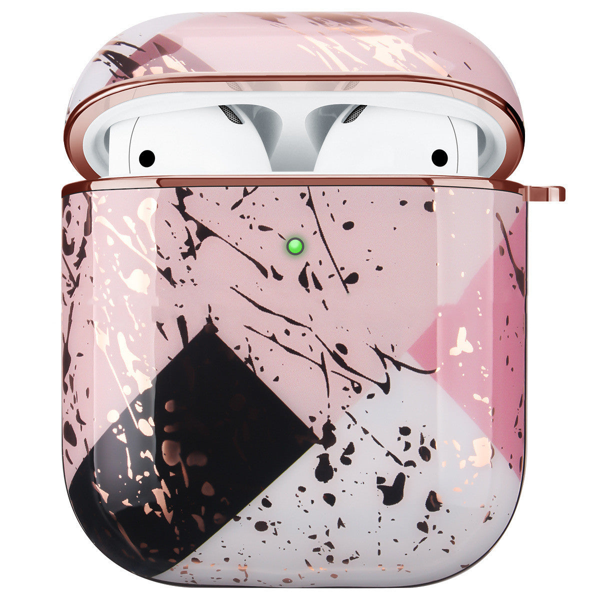 JMT-415050 Marble Hard Shell Earphone Case Compatible with AirPods 1/2 and Pro - Drop-Proof and Stain-Resistant