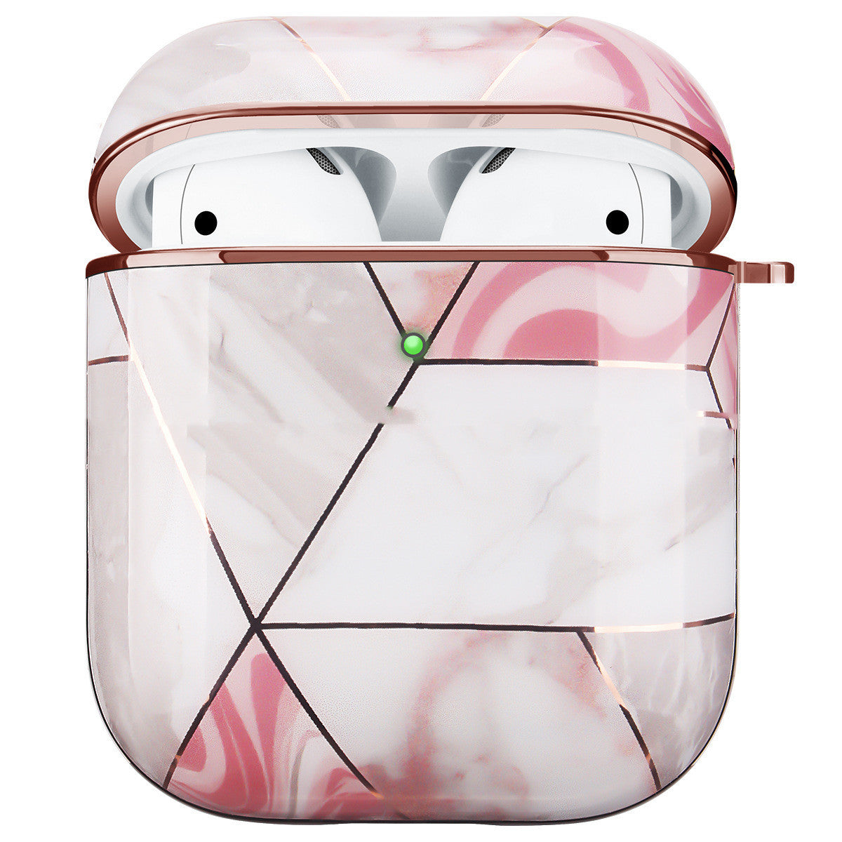 JMT-415050 Marble Hard Shell Earphone Case Compatible with AirPods 1/2 and Pro - Drop-Proof and Stain-Resistant
