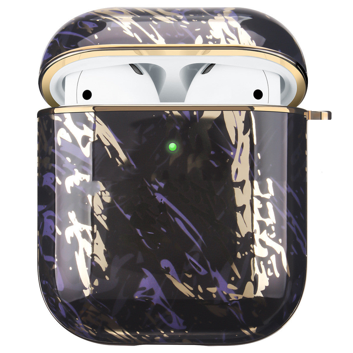 JMT-415050 Marble Hard Shell Earphone Case Compatible with AirPods 1/2 and Pro - Drop-Proof and Stain-Resistant