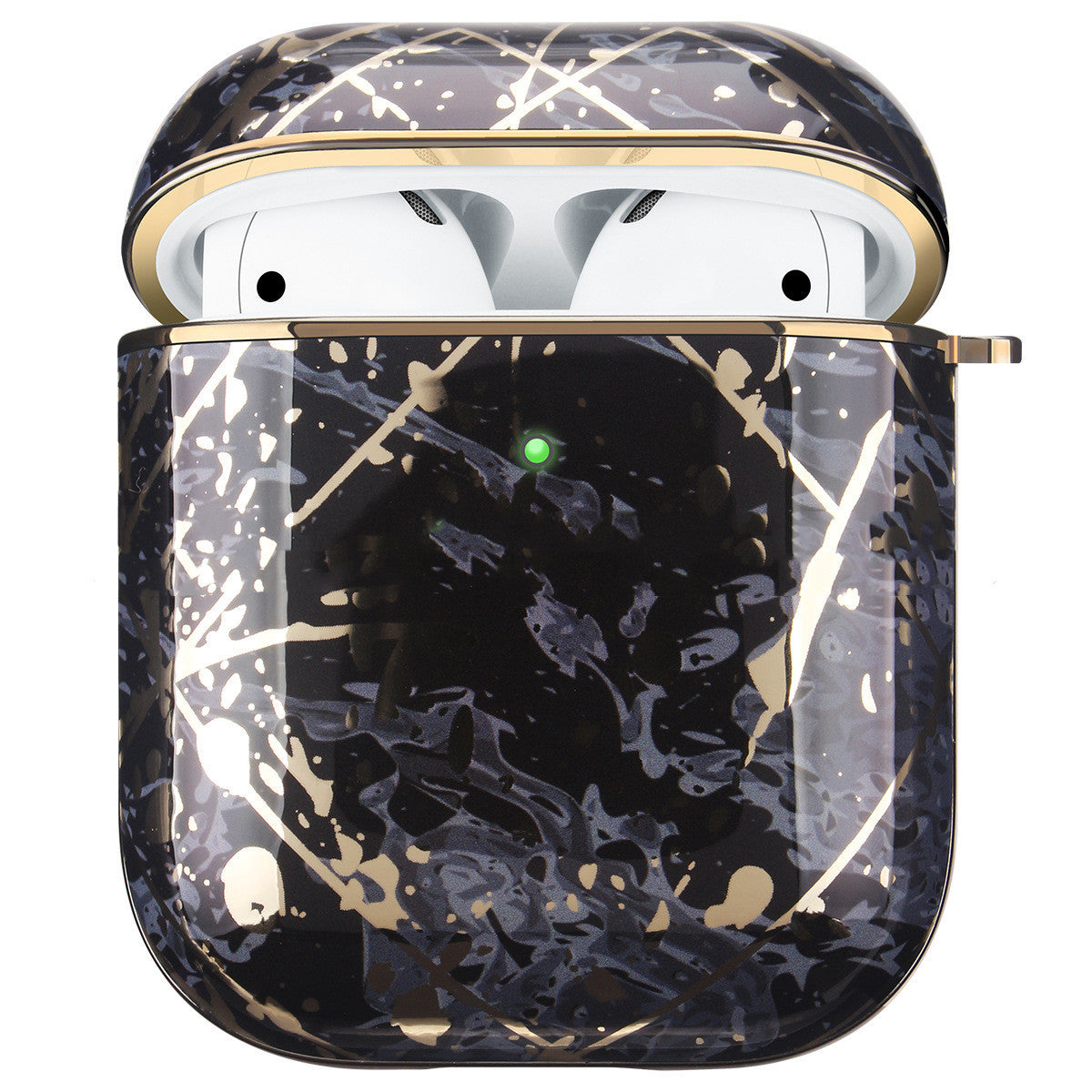 JMT-415050 Marble Hard Shell Earphone Case Compatible with AirPods 1/2 and Pro - Drop-Proof and Stain-Resistant