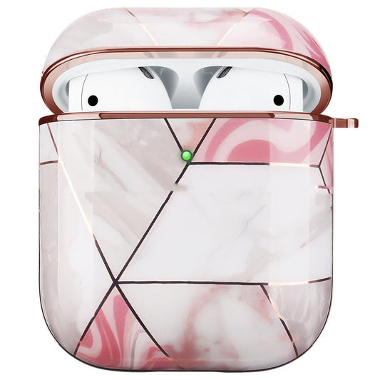 JMT-415050 Marble Hard Shell Earphone Case Compatible with AirPods 1/2 and Pro - Drop-Proof and Stain-Resistant