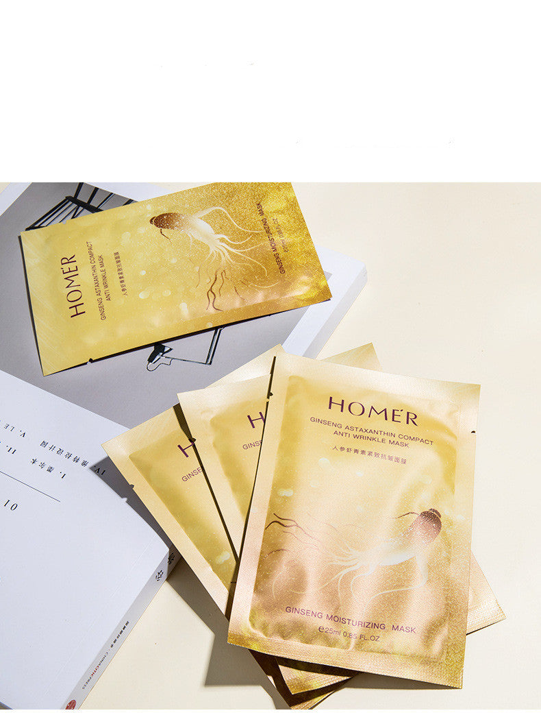 JMT-415306 Korean Ginseng Astaxanthin Firming Anti-Wrinkle Facial Mask - 10 Pack