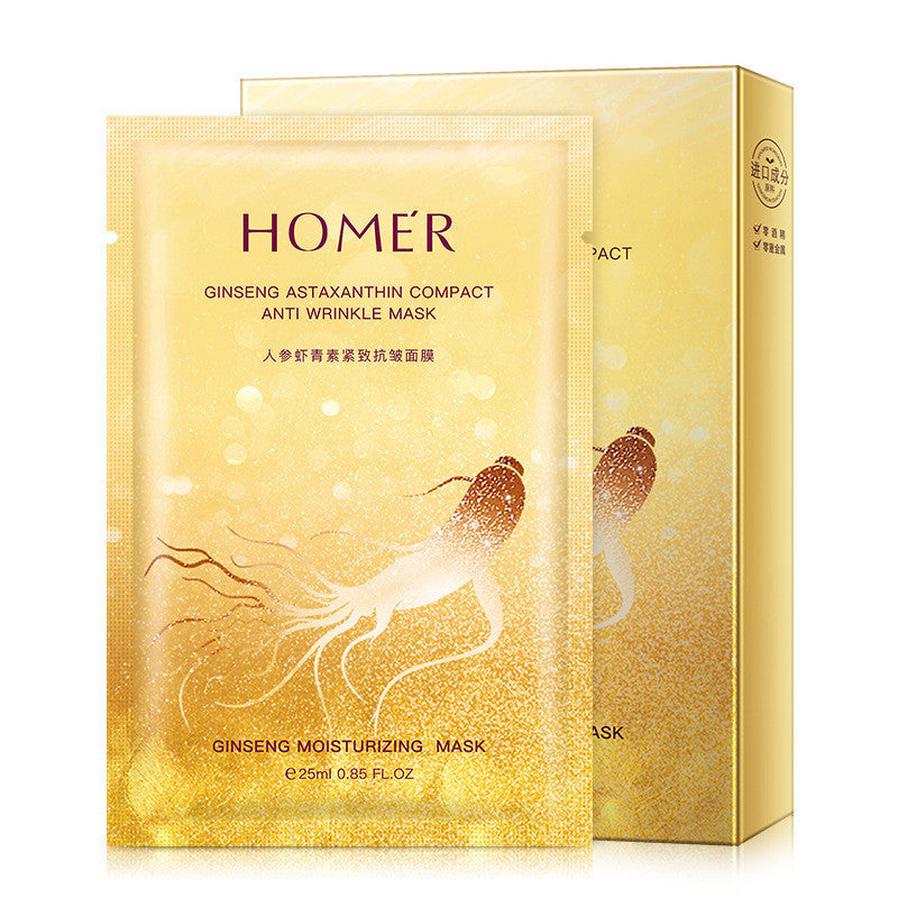 JMT-415306 Korean Ginseng Astaxanthin Firming Anti-Wrinkle Facial Mask - 10 Pack