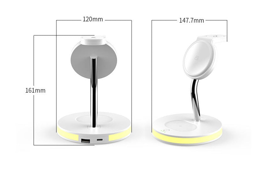 JMT-415562 Four-in-One Wireless Charger for Smartwatch and Smartphone - Fast Magnetic Alignment, 15W Compatible
