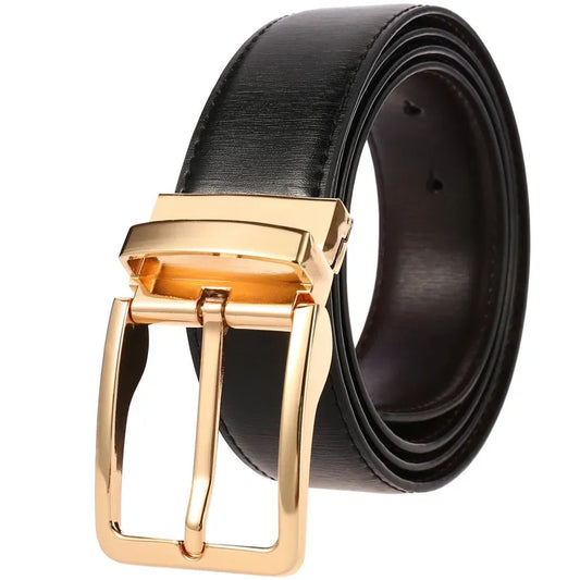 JMT-415626 Classic Vintage Leather Pin Buckle Man Belt - Model ZK707-2