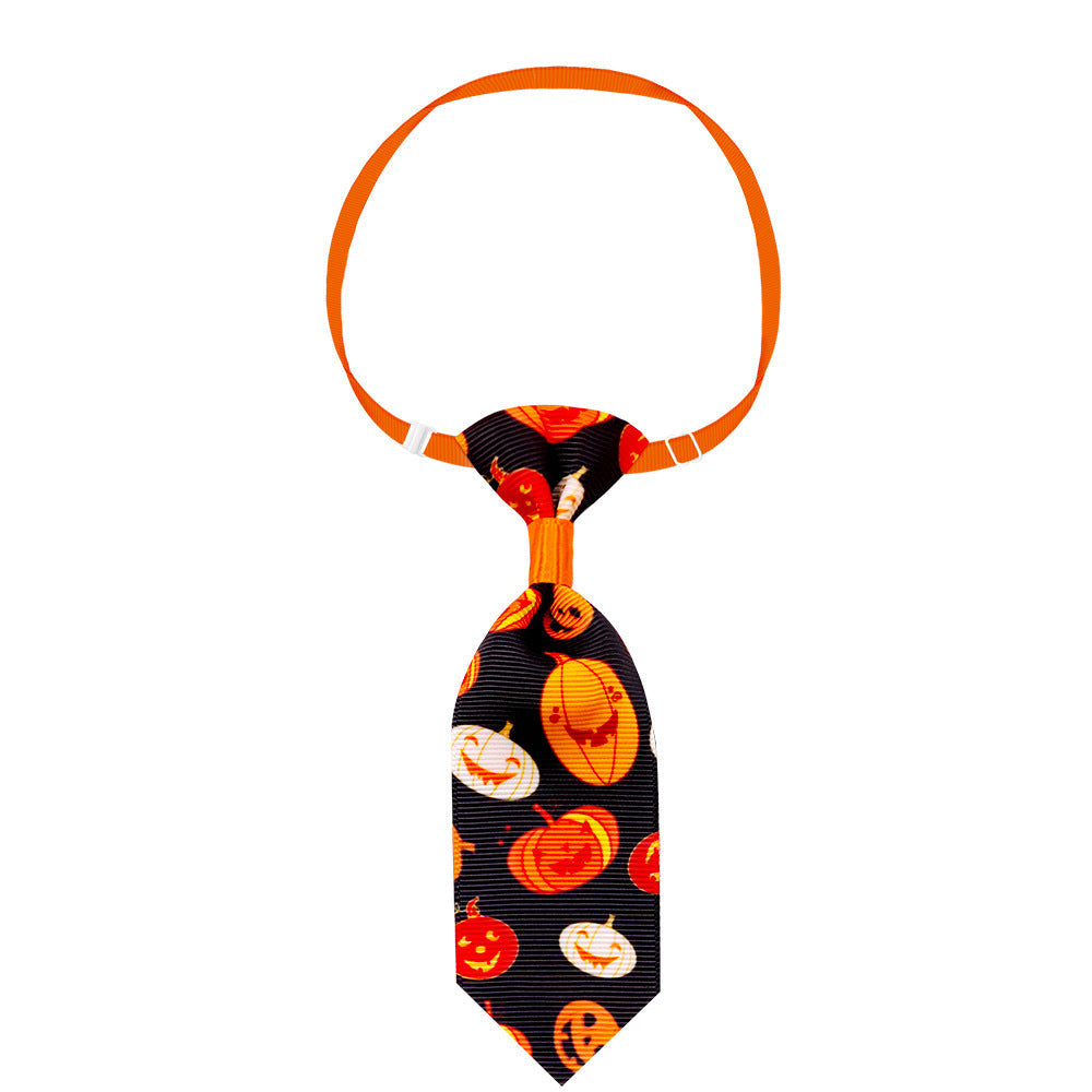 JMT-415690 Pet Halloween Skull Tie for Cats and Small to Medium Dogs - Adjustable Neck Size 20-40cm, Length 13cm