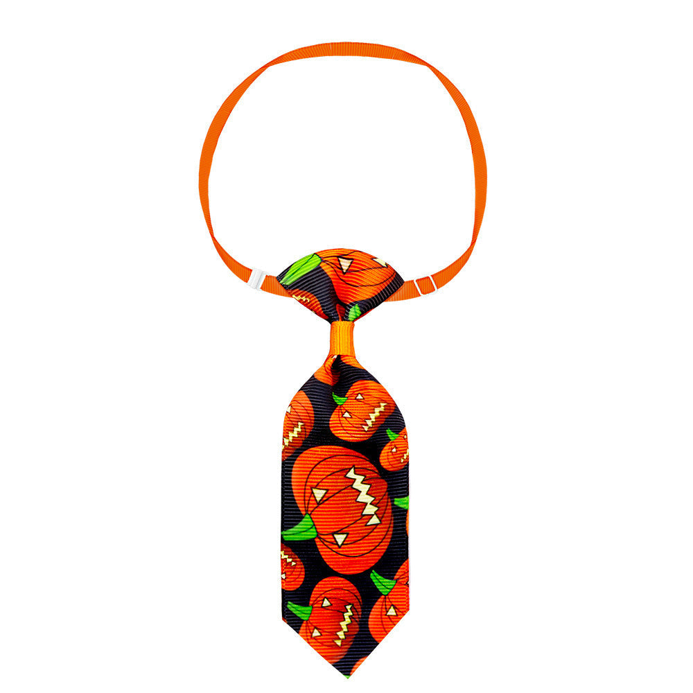 JMT-415690 Pet Halloween Skull Tie for Cats and Small to Medium Dogs - Adjustable Neck Size 20-40cm, Length 13cm