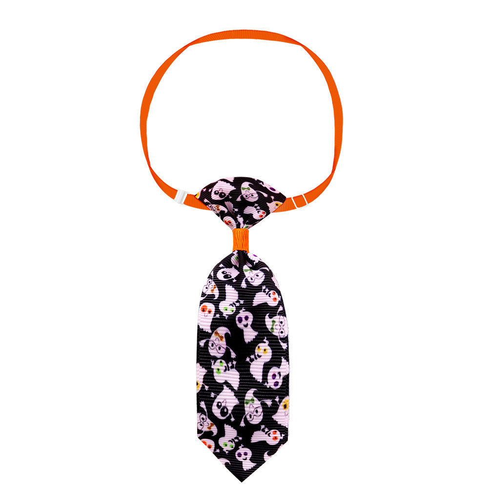 JMT-415690 Pet Halloween Skull Tie for Cats and Small to Medium Dogs - Adjustable Neck Size 20-40cm, Length 13cm