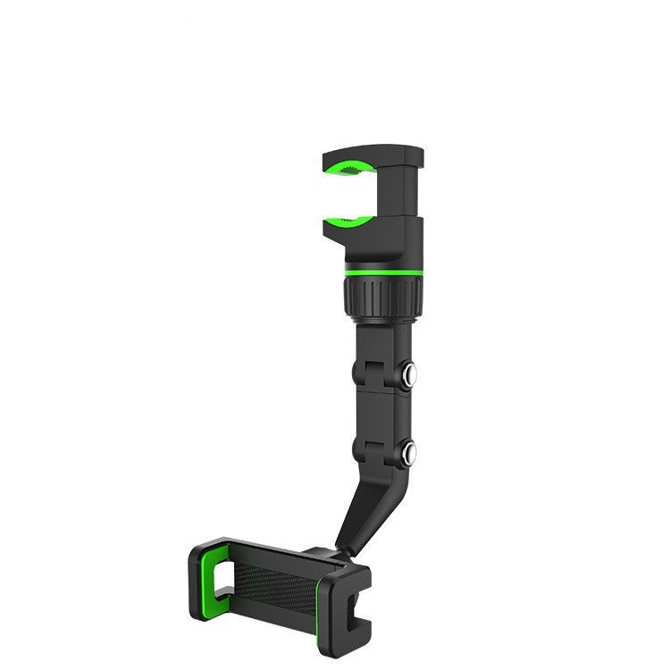 JMT-415882 Universal Car Rearview Mirror Phone Clip Holder - Multi-Scenario Use in Cyan and Black