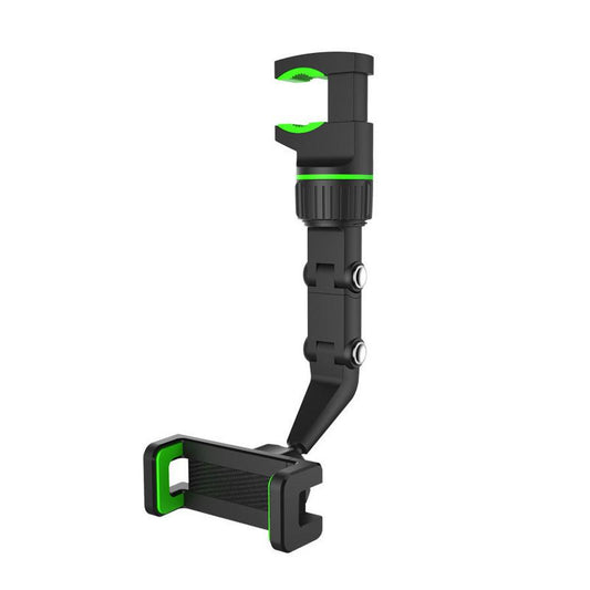 JMT-415882 Universal Car Rearview Mirror Phone Clip Holder - Multi-Scenario Use in Cyan and Black