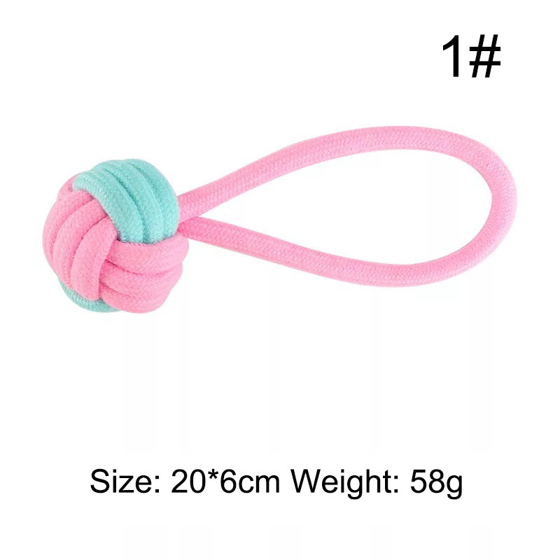 JMT-416010 Durable Cotton Rope Chew Knot Toy for Dogs - Bite-Resistant Molar Toy
