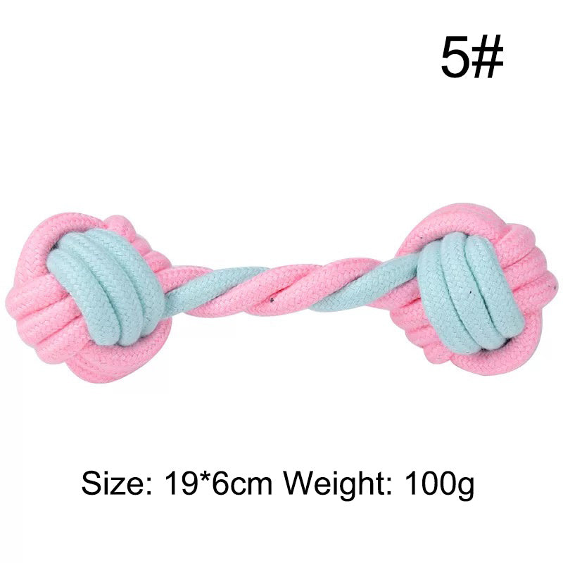 JMT-416010 Durable Cotton Rope Chew Knot Toy for Dogs - Bite-Resistant Molar Toy