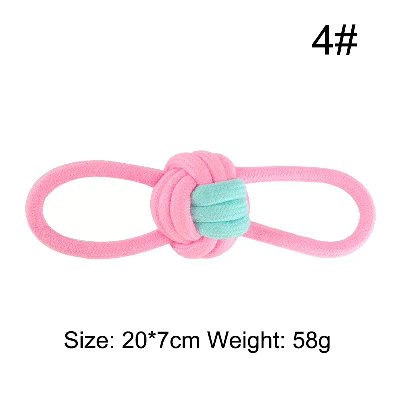 JMT-416010 Durable Cotton Rope Chew Knot Toy for Dogs - Bite-Resistant Molar Toy