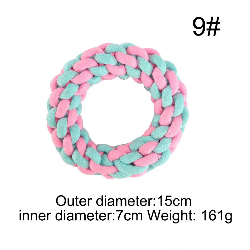 JMT-416010 Durable Cotton Rope Chew Knot Toy for Dogs - Bite-Resistant Molar Toy