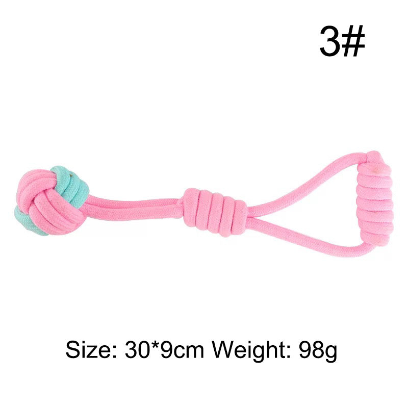 JMT-416010 Durable Cotton Rope Chew Knot Toy for Dogs - Bite-Resistant Molar Toy