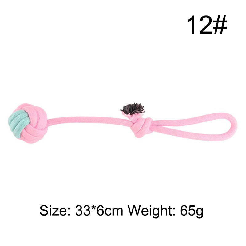 JMT-416010 Durable Cotton Rope Chew Knot Toy for Dogs - Bite-Resistant Molar Toy