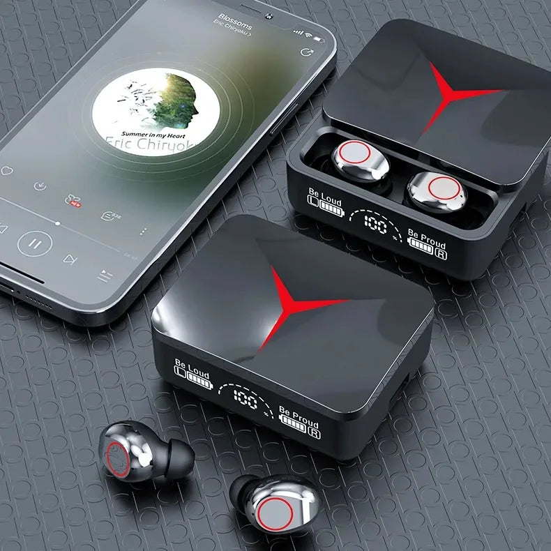 JMT-416202 Bluetooth Wireless Earbuds with LED Power Display, IPX5 Waterproof TWS Headphones for Sports