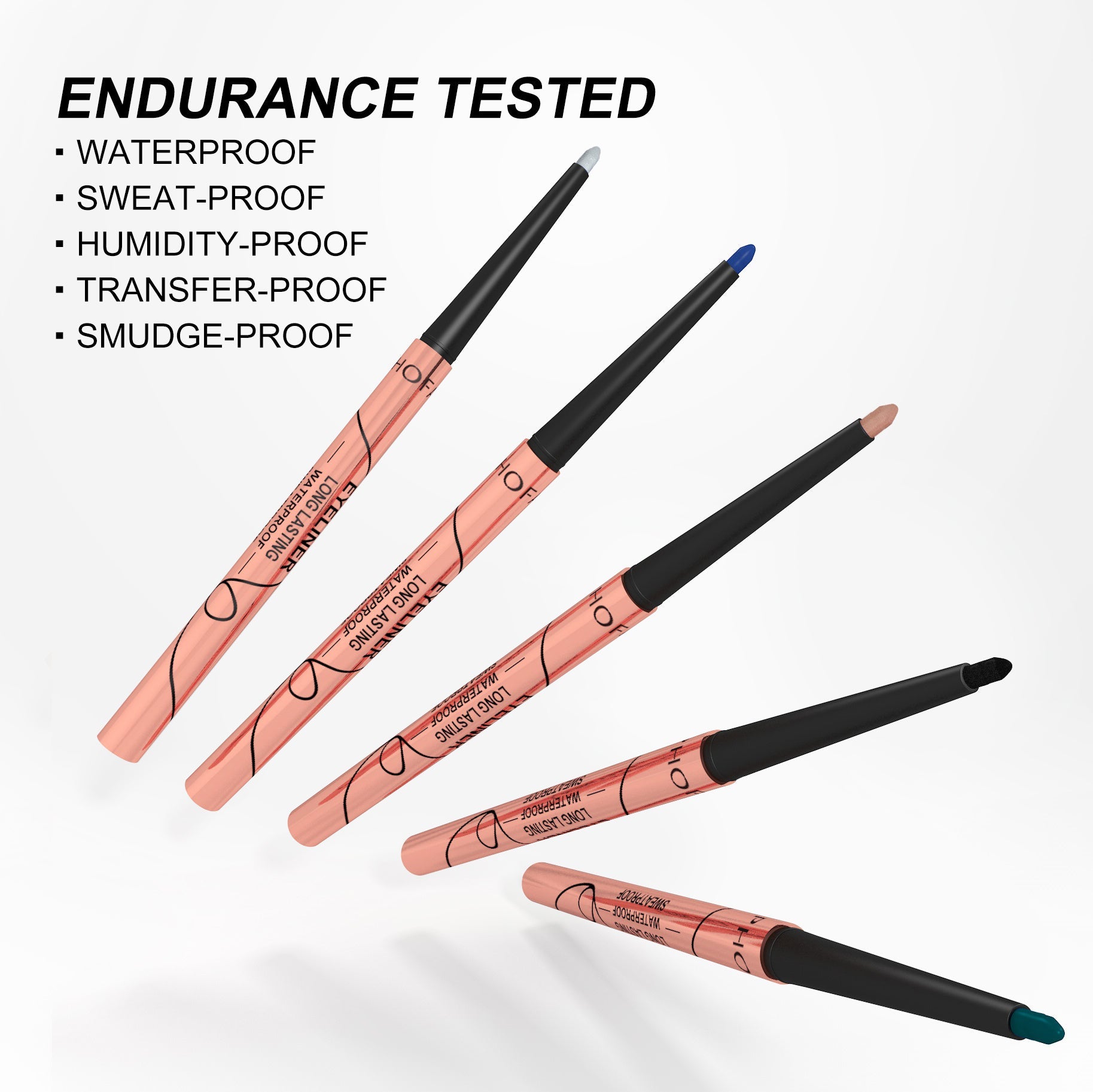 JMT-416458 Waterproof Matte Eyeliner Set - 8 Vibrant Colors for Long-lasting Looks