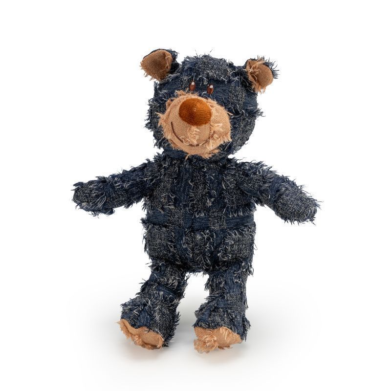 JMT-416842 Indestructible Bear Dog Toy, Durable Squeaky Plush for Heavy Chewers, Interactive Chew Toy Promoting Dental Health