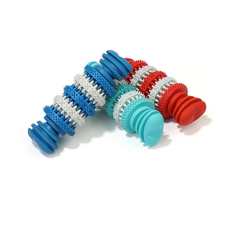 JMT-417162 Durable Dog Rubber Chew Toy with Teeth Cleaning and Food Dispensing Features
