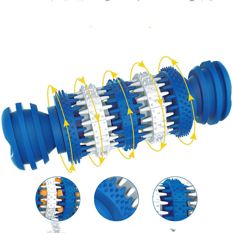 JMT-417162 Durable Dog Rubber Chew Toy with Teeth Cleaning and Food Dispensing Features