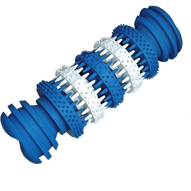 JMT-417162 Durable Dog Rubber Chew Toy with Teeth Cleaning and Food Dispensing Features