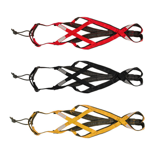 JMT-417354 Dog Outdoor Sled Chest Harness - Adjustable Nylon in Black, Red, Yellow