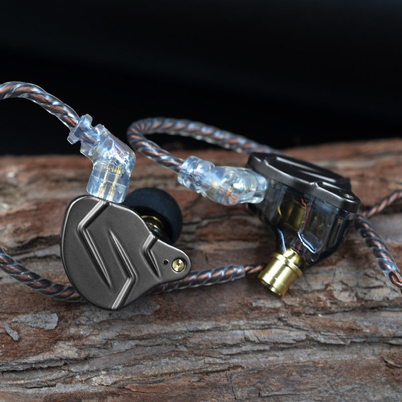 JMT-417354 Metalllic Subwoofer In-Ear Headphones with Ear-Wrap Design and 3.5 mm Plug