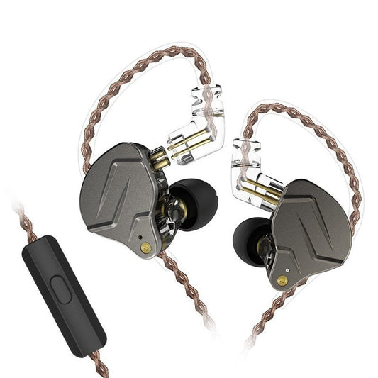 JMT-417354 Metalllic Subwoofer In-Ear Headphones with Ear-Wrap Design and 3.5 mm Plug