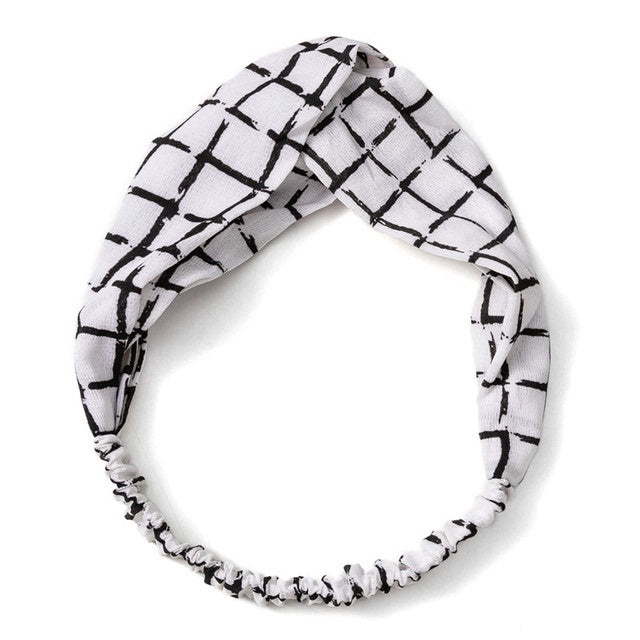 JMT-417546 Fashionable Women’s Summer Headband - Bohemian Cross Turban Hair Accessories